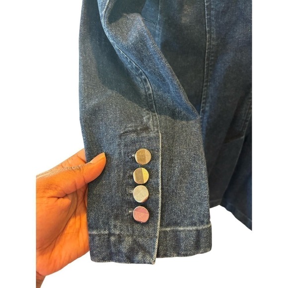 Sam Edelman Margot Single Breasted Extended Jean Jacket Size Small - Picture 7 of 9